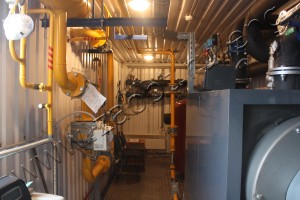 Gas fired boiler unit